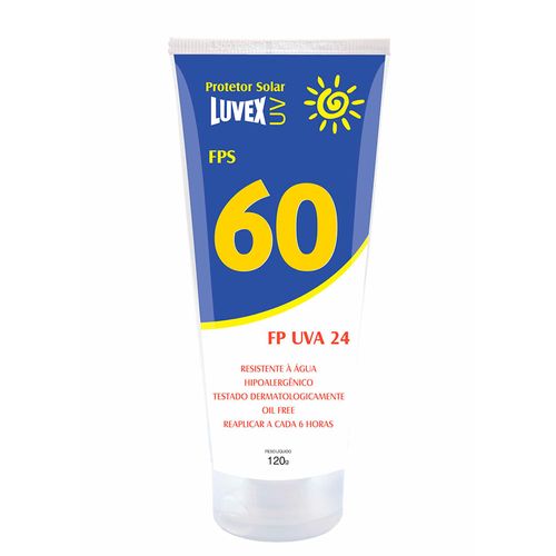 Protetor Solar Fps 60 Bisnaga 120gr Luvex