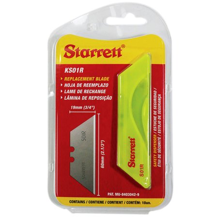 Lâmina Aço 18x60mm Trapézio Estilete Starret S01R
