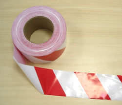 Fita Zebrada 200mx7cm Excel Vermelho e Branco