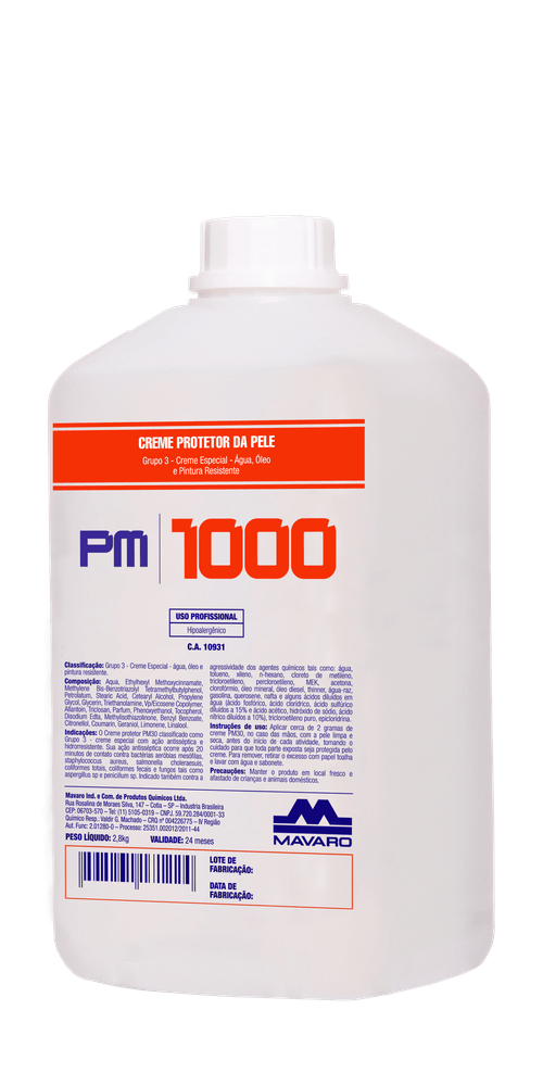 Creme Grupo 3 Mavaro PM 1000 Refil 2,8Kg