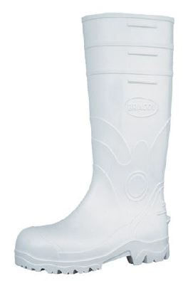 Bota de Pvc Cano Longo Com Biqueira de Aço Branca Fujiwara