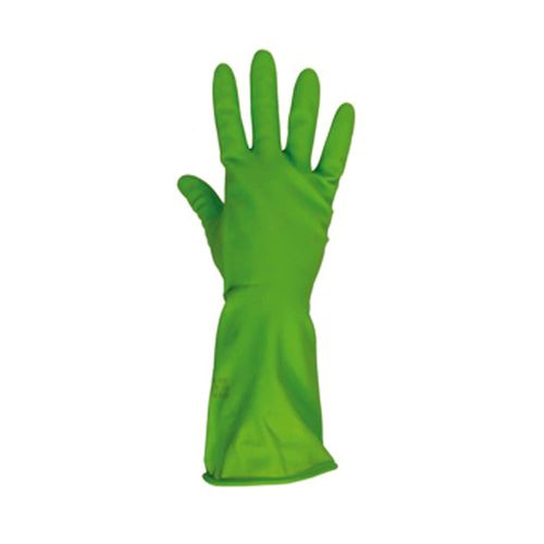 Luva de Látex Com Forro Verde Antiderrapante Sanro