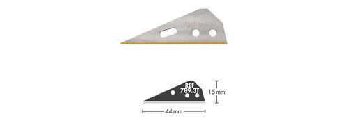 Lamina Aco 44x15mm Estilete Mure Peyrot Sofiac 2