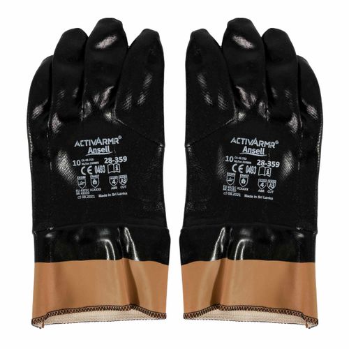 Luva Nitra Safe 7cm Preta Ansell