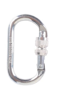 Mosquetao Oval Aco Trava Rosca Hercules