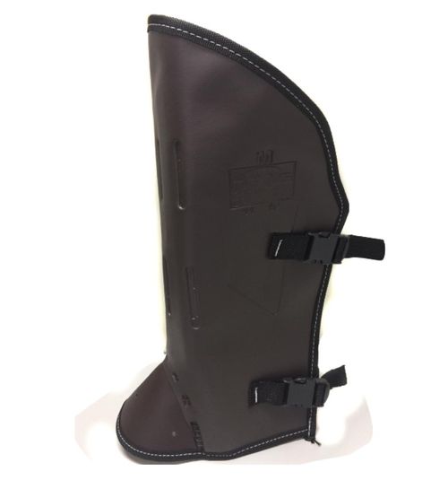 Perneira Couro Sint. Duplo C/velcro 3 Talas Tam. G
