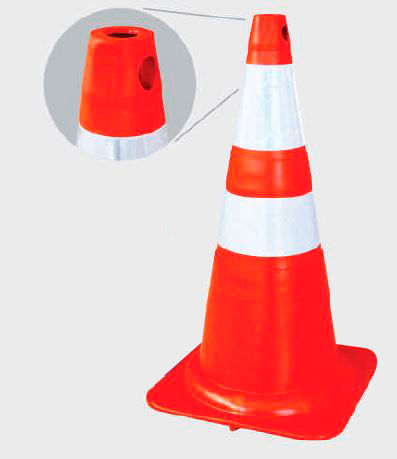 Cone 72cm Refletivo Nbr 15071 Plastcor  Laranja e Branco