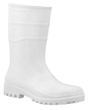 Bota Pvc Curta 28cm Bracol Acquaflex  Branca