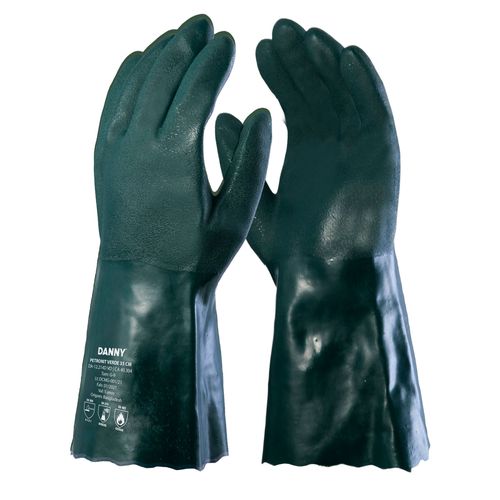 Luva De Segurança De Pvc Forrada Aspera 35Cm Petronit