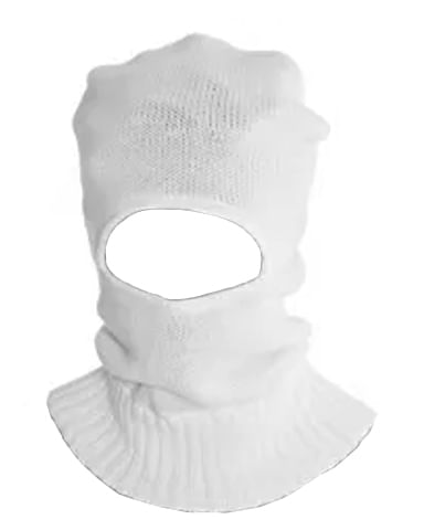Capuz Balaclava Térmico Lã Acrílica Pamcold Branco/Preto